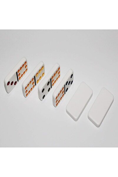 Generic Domino tile Games Iron Box Dominos Set Double 9 Color Dot Dominoes Set