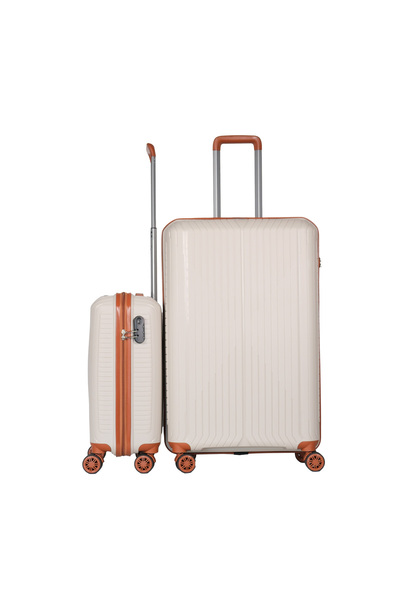 GROUND Sirius Gar 2'li Valiz Seti Büyük-Kabin - Kemik Taba - 10728