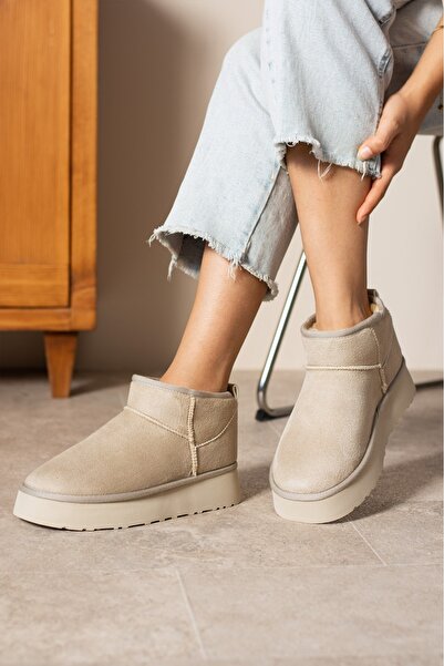 papushe shoes Yuvo Fur-Lined Suede Winter Thick-Soled Women's Boots