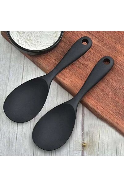 sui home Silicone Pilaf Serving Spoon Set - 22 cm Heat Resistant, Ergonomic Handle