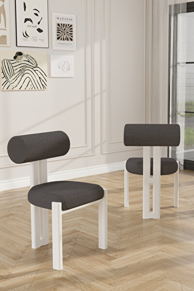 AVVİO Pufi Demonte Metal Mutfak Sandalyesi Yemek Odası Sandalyesi Makyaj Sand...