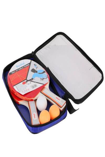 MEDUSHOP مجموعة مضارب تنس الطاولة مع 2 كرة بينبول وحقيبة لشخصين