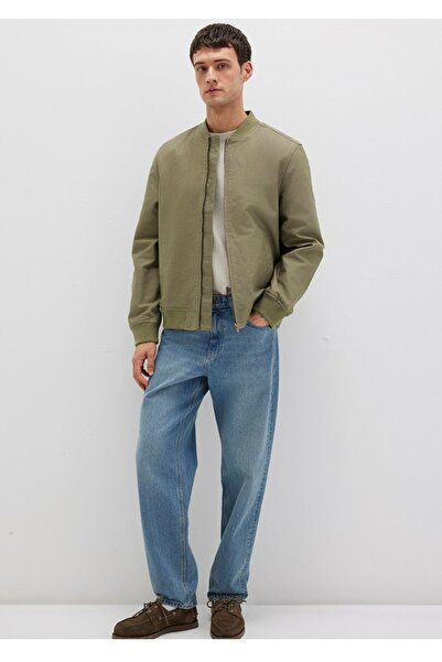 Mavi regular fit %94 pamuk %6 keten bomber ceket