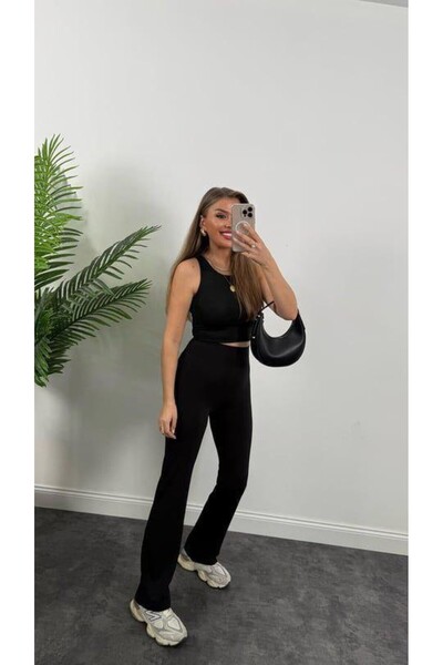 HepsitrentStore Black Basic Spanish Leggings Casual Leggings