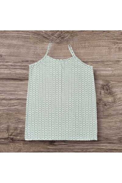 ESTA STORE White Patterned Halter Top Tank Top