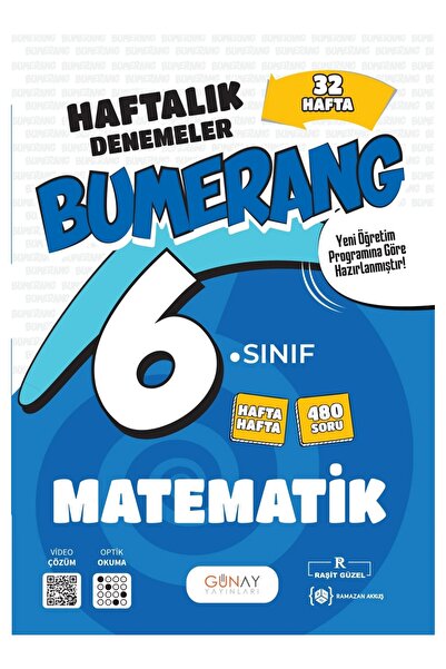 Günay Yayınları 2025-2026 6. Sınıf Bumerang Matematik Konu Denemeleri Aşamalı...