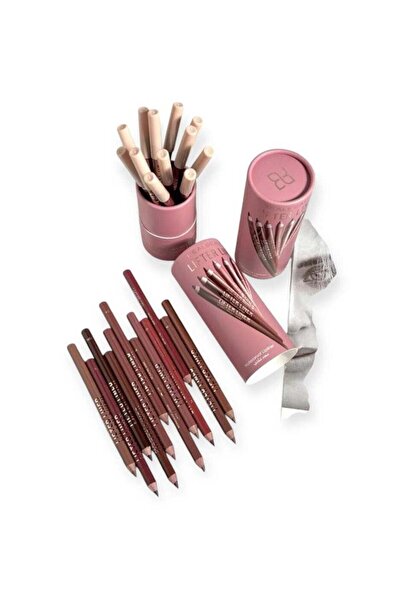 real beauty بديل قلم تحديد الشفاه هيرتز 12 لونًا في علبة أنيقة من ريل بيوتي