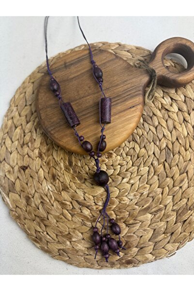 SEDEF TAKI Ahşap y model tasarım kolye