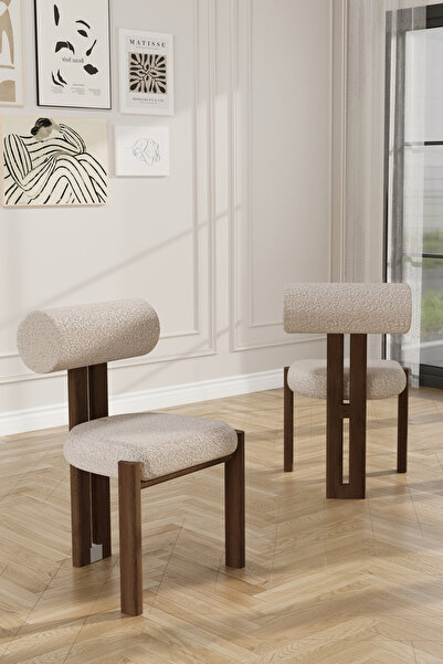 AVVİO Alessa Pufi Demonte Metal Mutfak Sandalyesi Yemek Odası Sandalyesi Makyaj Sandalyesi