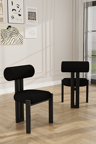 AVVİO Alessa Pufi Demonte Metal Mutfak Sandalyesi Yemek Odası Sandalyesi Maky...