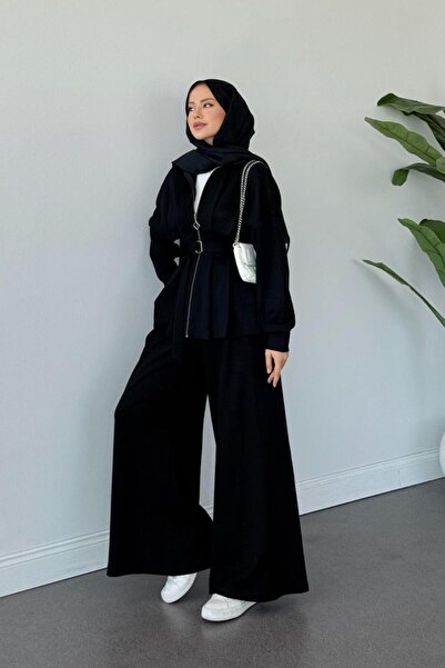 Şulemoda Giyim Παντελόνι πόλο με μαύρο κοστούμι με πέτο