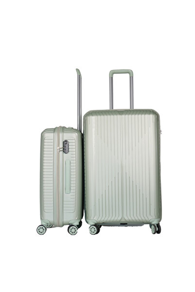 GROUND Sirius 2'li Valiz Seti Büyük-Orta - Mint Yeşili - 10728