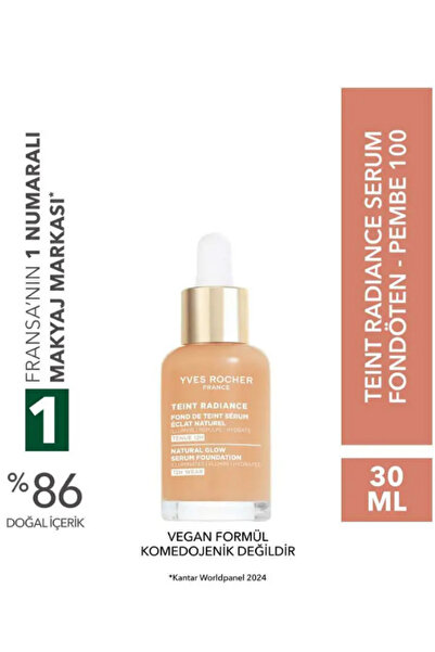 Yves Rocher Işıltı Etkili Serum Fondöten – Hyalüronik Asit İçerikli, Teint Ra...