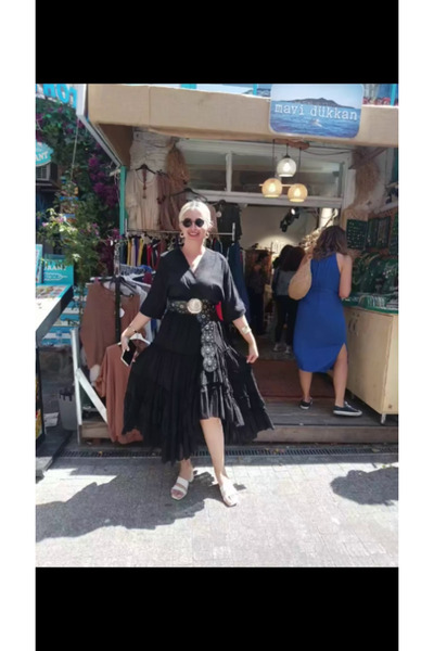 EREN STYLE Curea de talie autentică, reglabilă în lungime, lată și elegantă