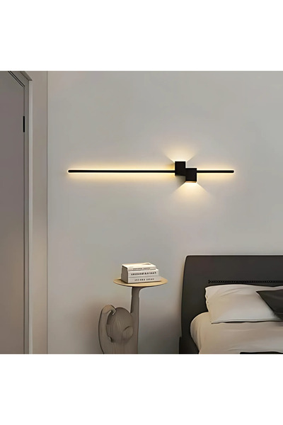 ETRONIK Black Modern LED Wall Lamp Long Wall Light Fixture for Bedroom Living...