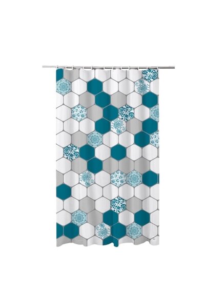 FRANDIS Perdea de duș textilă, Frandis, 180x200 cm, poliester, multicolor, mo...