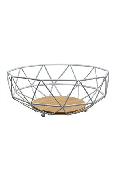 FRANDIS Coș cu fructe, Frandis, diametru 26 cm, bază din metal și bambus, des...
