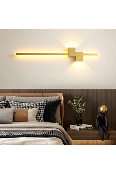 ETRONIK Gold Modern LED Wall Lamp Long Wall Light Fixture for Bedroom Living ...