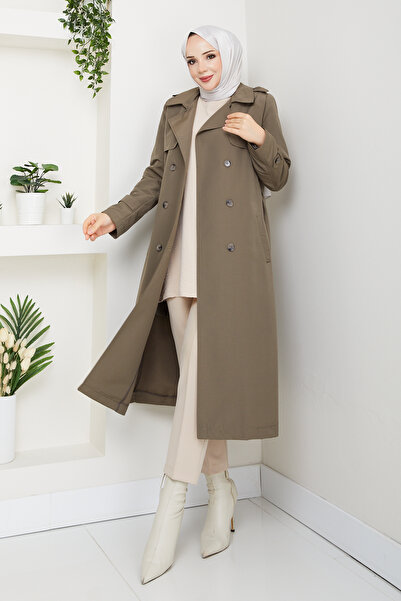 Niva Tesettür E4546 Araboy Lined Trench Coat