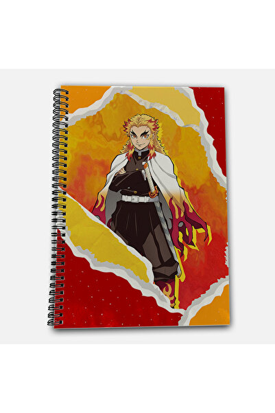 Define Moyas Demon Slayer Rengoku Striped A4 School Notebook 72 Sheets Model 1