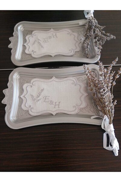 AFA TASARIM Kişiye Özel Harf Nakışlı Söz&Nişan Mendili, Tepsi Örtüsü, Damat K...