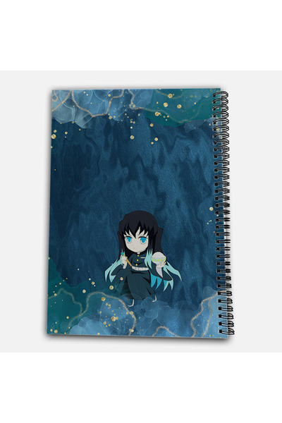 Define Moyas Demon Slayer Muichiro Striped A4 School Notebook 72 Sheets Model 3