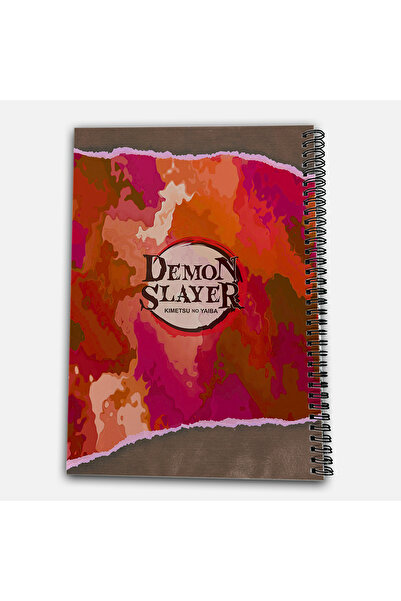Define Moyas Demon Slayer Tanjiro Striped A4 School Notebook 72 Sheets Model 1