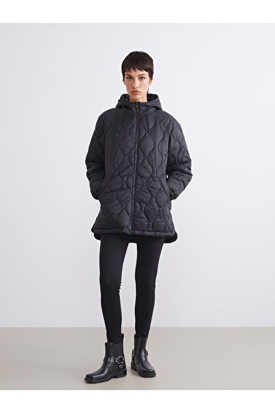 LC Waikiki Palton puf de damă matlasat cu glugă