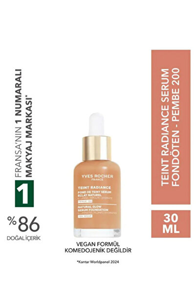 Yves Rocher Işıltı Etkili Serum Fondöten – Hyalüronik Asit İçerikli, Teint Ra...