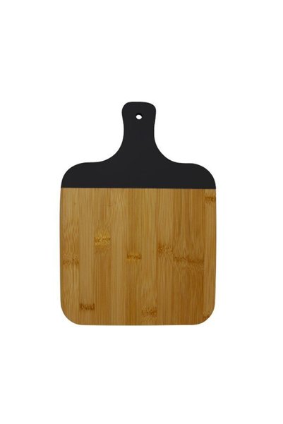 FRANDIS Tocător din bambus cu mâner negru, Frandis, 28x18x1,5 cm