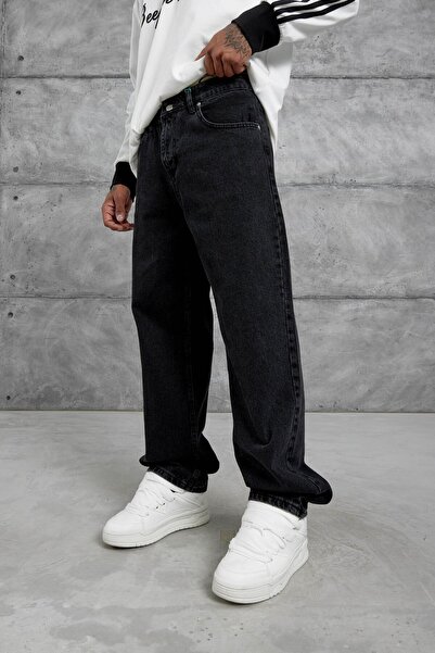NOMARC Μαύρο τζιν με φαρδύ κούφωμα Mb