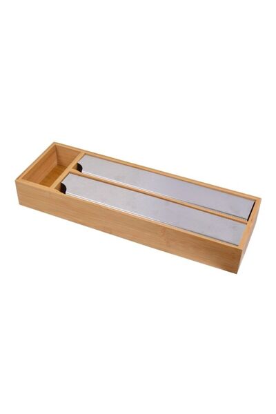 FRANDIS Foil Dispenser for Aluminum and Food Wrap, Frandis, 39.5x13.5x5 cm, Bamboo