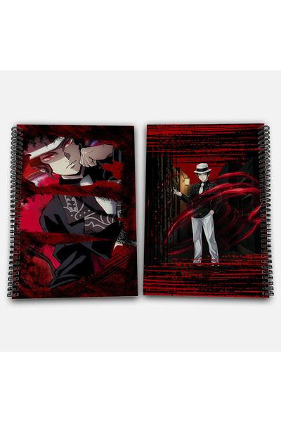 Define Moyas Demon Slayer Muzan Striped A4 School Notebook 72 Sheets Model 2