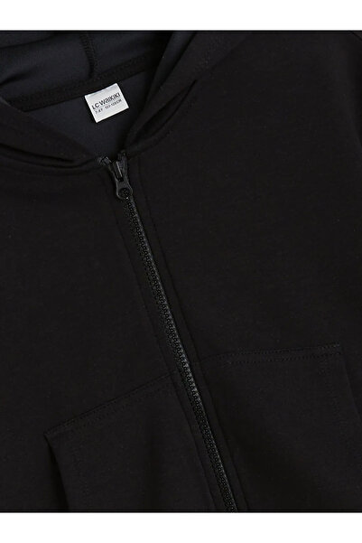 LC Waikiki Κοριτσίστικο φούτερ με κουκούλα με φερμουάρ