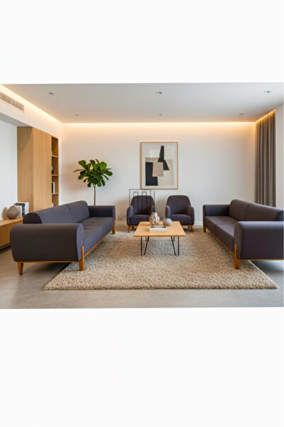 LİNOVAHOME Regal Koltuk Takımı 3+3+1+1 Antrasit Gri Renk