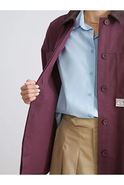 LC Waikiki Gömlek Yaka Oversize Kadın Ceket