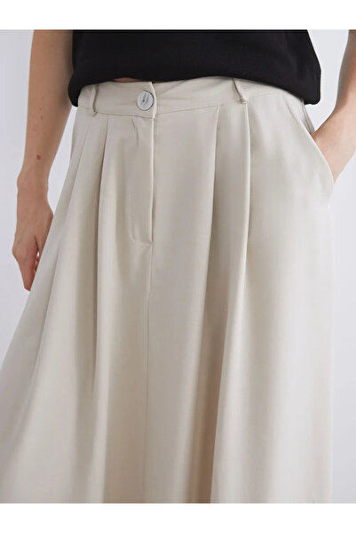 LC Waikiki Linen Blend Pleated Skirt