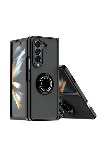 HANPORIUM غطاء متوافق مع هاتف سامسونج جالاكسي زد فولد 7 مع حلقة وحامل وحماية ...