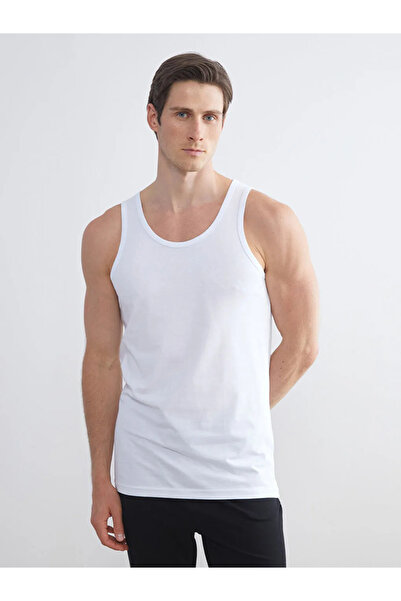 LC Waikiki U-Neck Combed Cotton Men's Undershirt, 2-pack