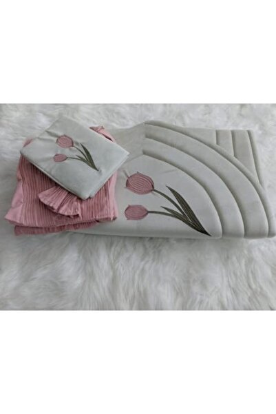 Generic Prayer Rug Set with Padded Sponge and Embroidered Prayer Dress