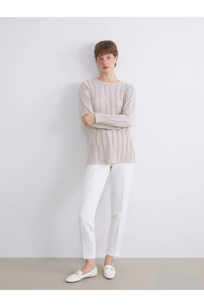 LC Waikiki Crew Neck Textured Women's Tunic