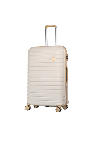 GROUND Vanille Gar Büyük Boy Valiz Kemik Bronz - 10663