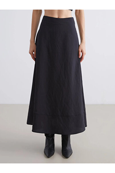 LC Waikiki Modal Blend A-Line Skirt with Zipper at Waist