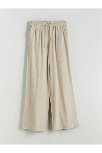 LC Waikiki Elastic Waist Textured Women's Trousers