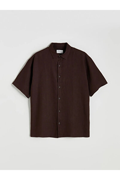 LC Waikiki Regular Fit Short Sleeve 100% Linen Men's Shirt