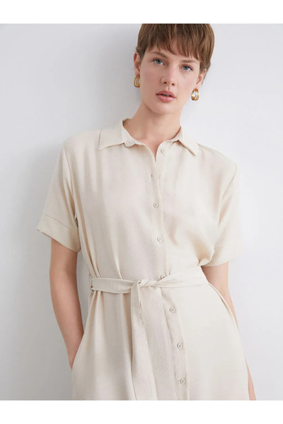 LC Waikiki Belted Shirt Dress