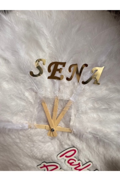 SOFT White Bridal Fan with Name Can Be Written in Gold Color