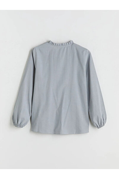 LC Waikiki Fırfırlı Kaçık Yaka Çiçekli Kadın Gömlek