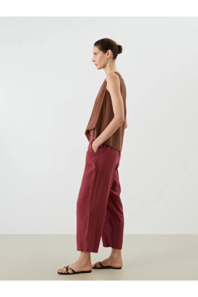 LC Waikiki Modal Blended Women's Trousers with Elastic Waist
