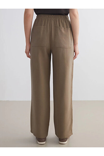 LC Waikiki Wide Leg Women's Trousers with Elastic Waist